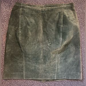 Vintage green suede mini skirt - Brandon Thomas
